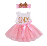 Baby Girl Donut Print 1st Birthday, First Birthday Tutu Dress Outfitn Baby Girl Donut Print 1st Birthday, First Birthday Tutu Dress Outfitn.